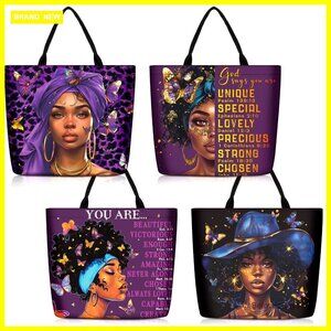 Large Canvas Tote Bag Set of 4 Women's Shoulder Bags for Work Travel